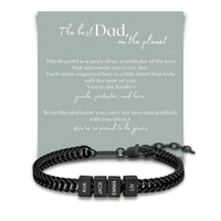 Dad Bracelet with Kids’ Names – Stainless Steel