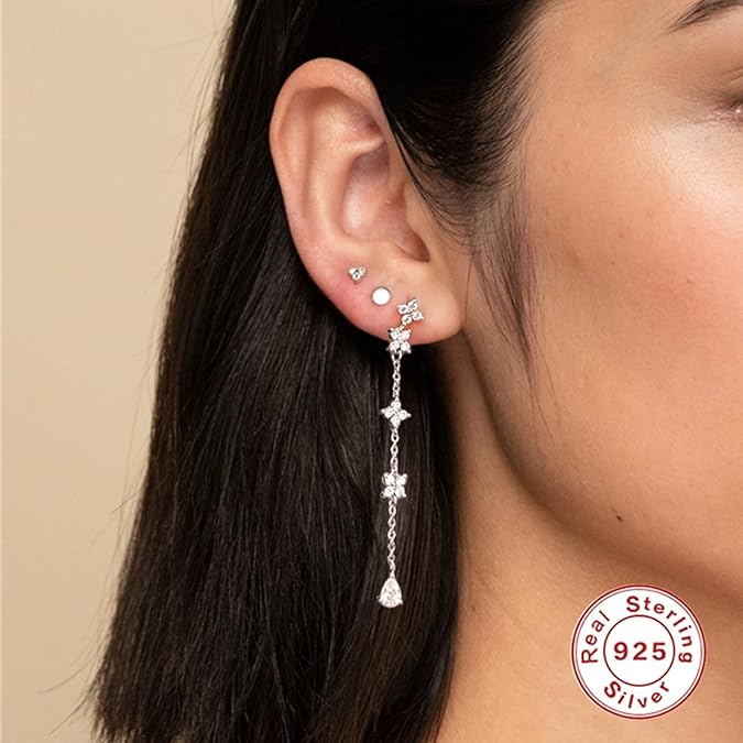 Celeste Clover Drop Earrings