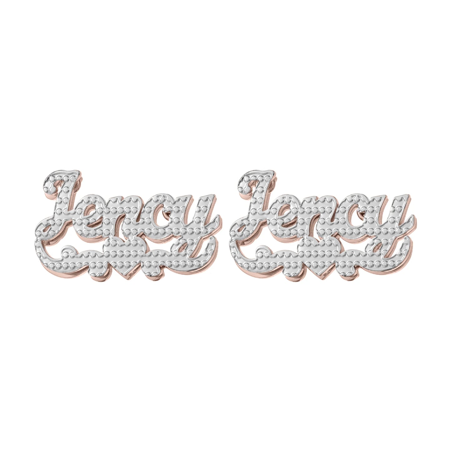 Personalized Gold-Plated Stud Earrings