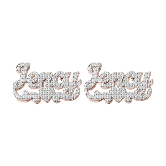 Personalized Gold-Plated Stud Earrings