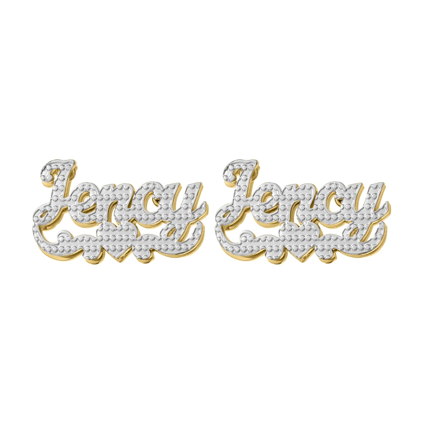 Personalized Gold-Plated Stud Earrings