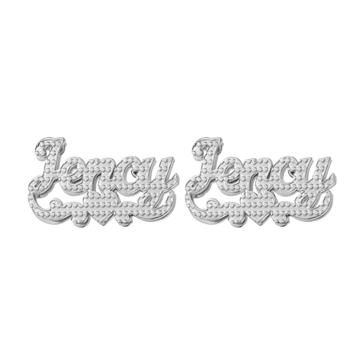 Personalized Gold-Plated Stud Earrings