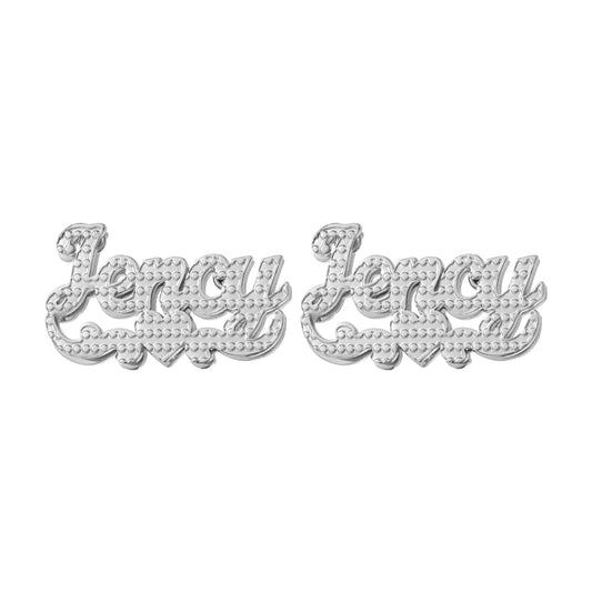 Personalized Gold-Plated Stud Earrings