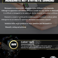 Halo Moissanite Stud Earrings in Sterling Silver