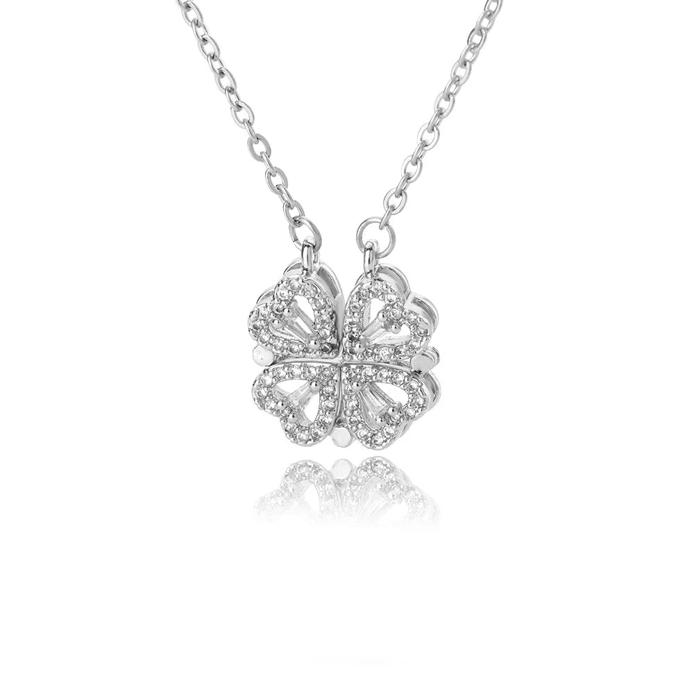 Sparkling Four-Leaf Clover Pendant