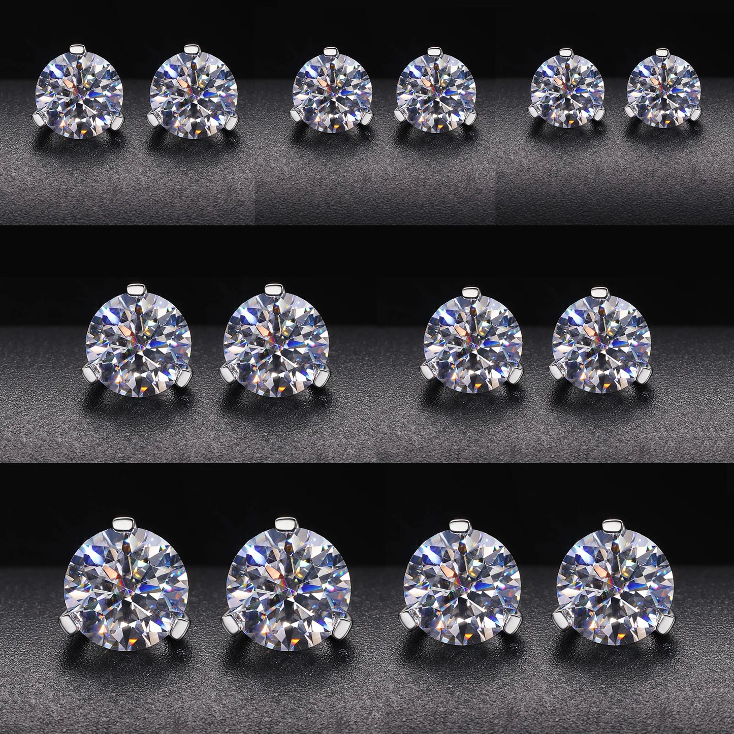Triangle Moissanite Studs – 2CT