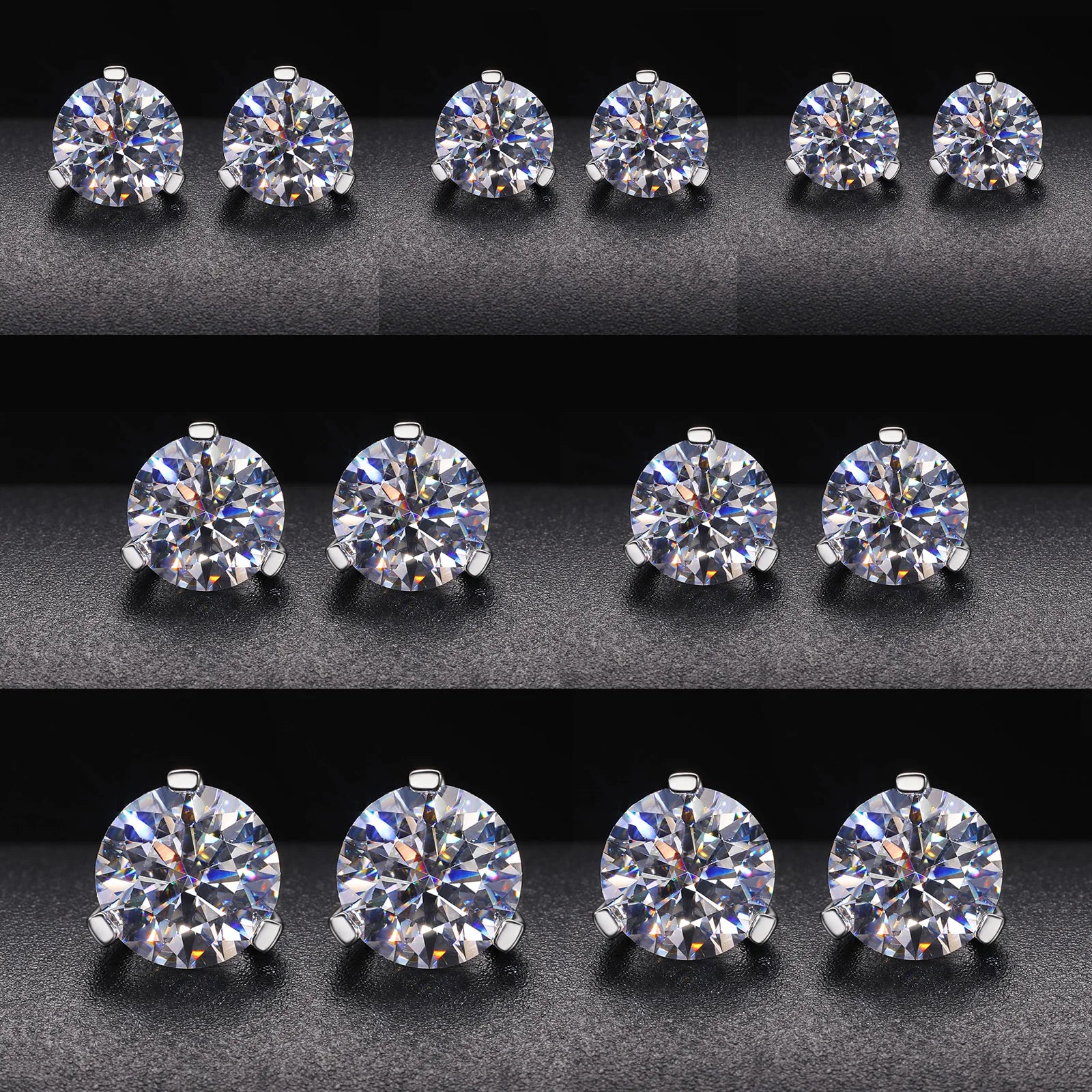 Triangle Moissanite Studs – 2CT