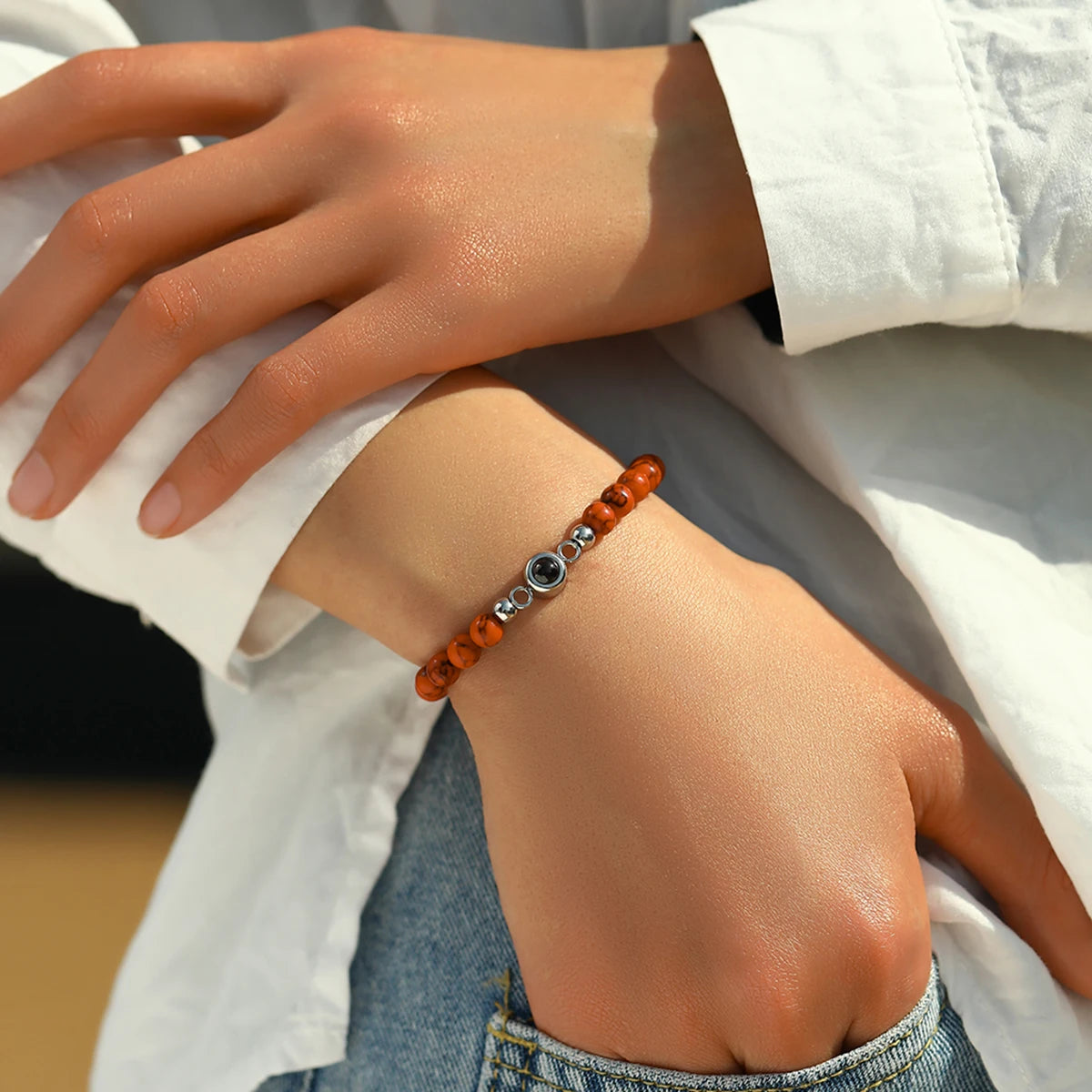 Natural Stone Bead Bracelet