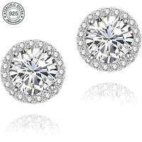 0.5CT Round Moissanite Studs – 925 Silver