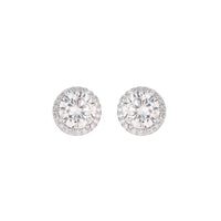 0.5CT Round Moissanite Studs – 925 Silver