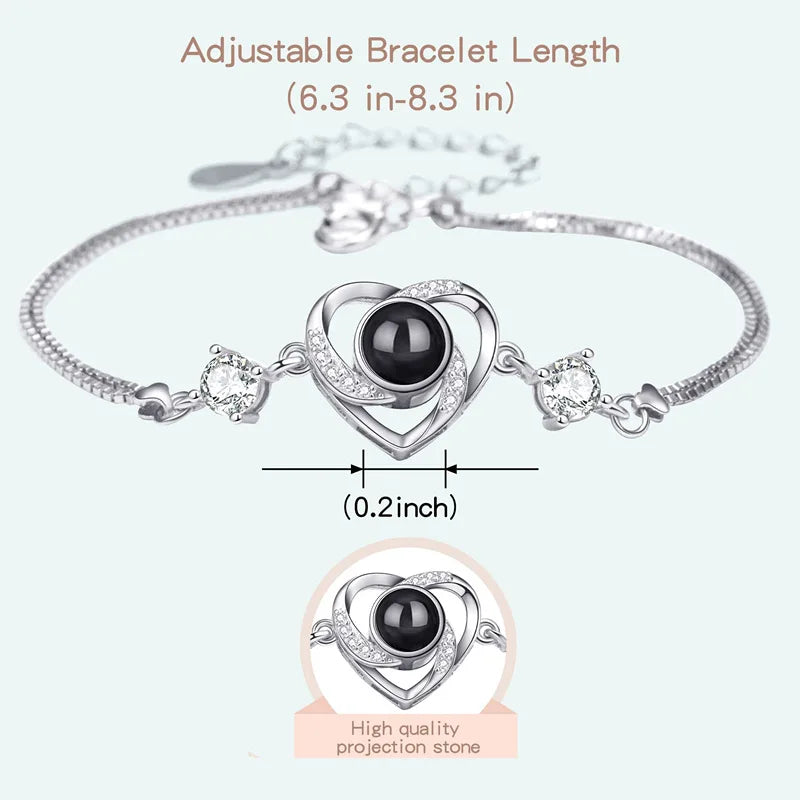 Heart Zircona Projection Bracelet