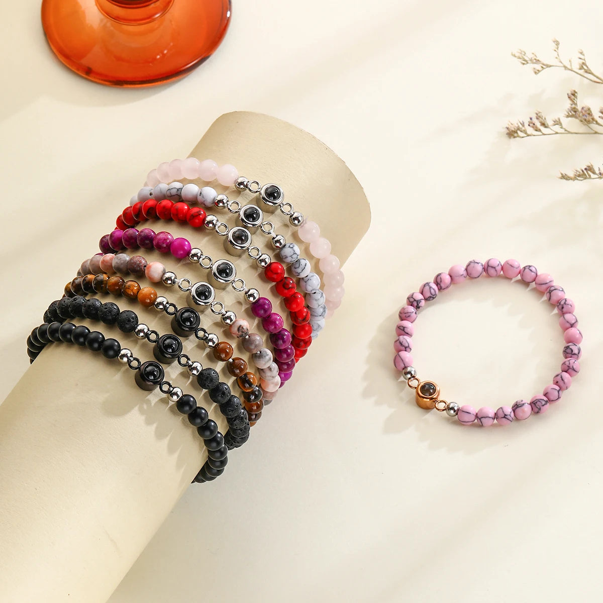 Natural Stone Bead Bracelet