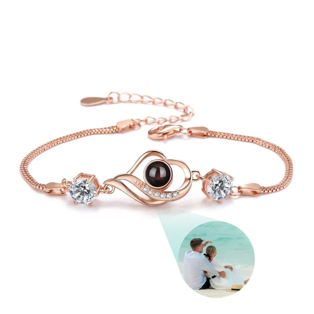 Heart Zircona Projection Bracelet