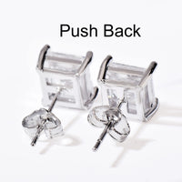 Square CZ Stud Earrings