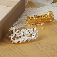 Personalized Gold-Plated Stud Earrings