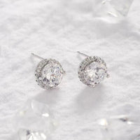 0.5CT Round Moissanite Studs – 925 Silver