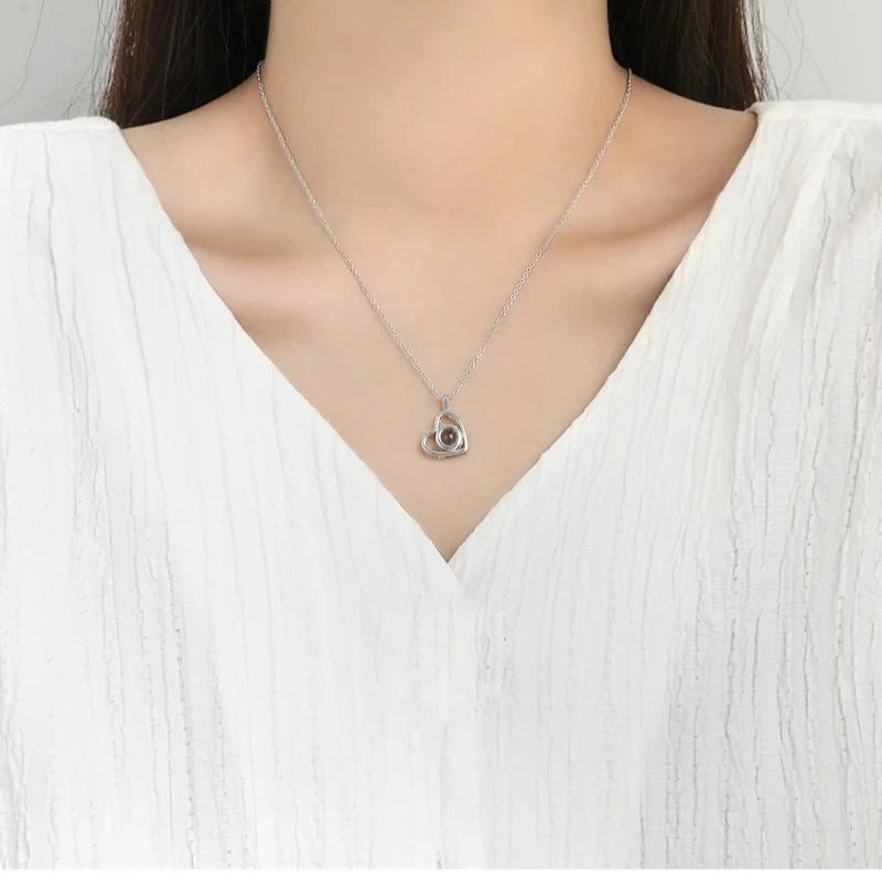 Personalized Heart Photo Necklace – Classic Lens Edition