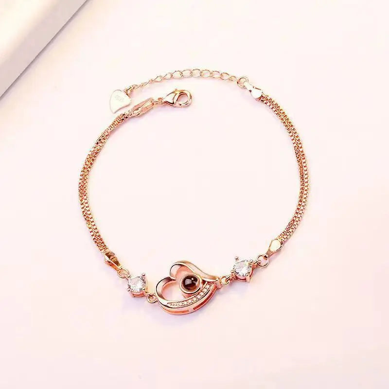 Heart Zircona Projection Bracelet