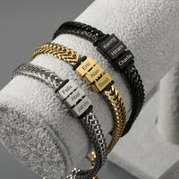 Dad Bracelet with Kids’ Names – Stainless Steel