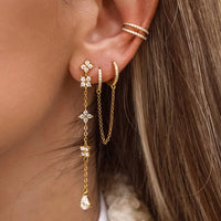 Celeste Clover Drop Earrings