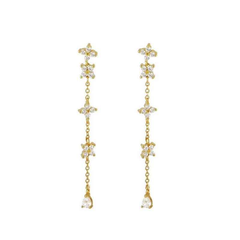 Celeste Clover Drop Earrings