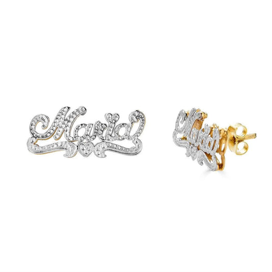 Personalized Gold-Plated Stud Earrings