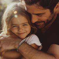 Dad Bracelet with Kids’ Names – Stainless Steel