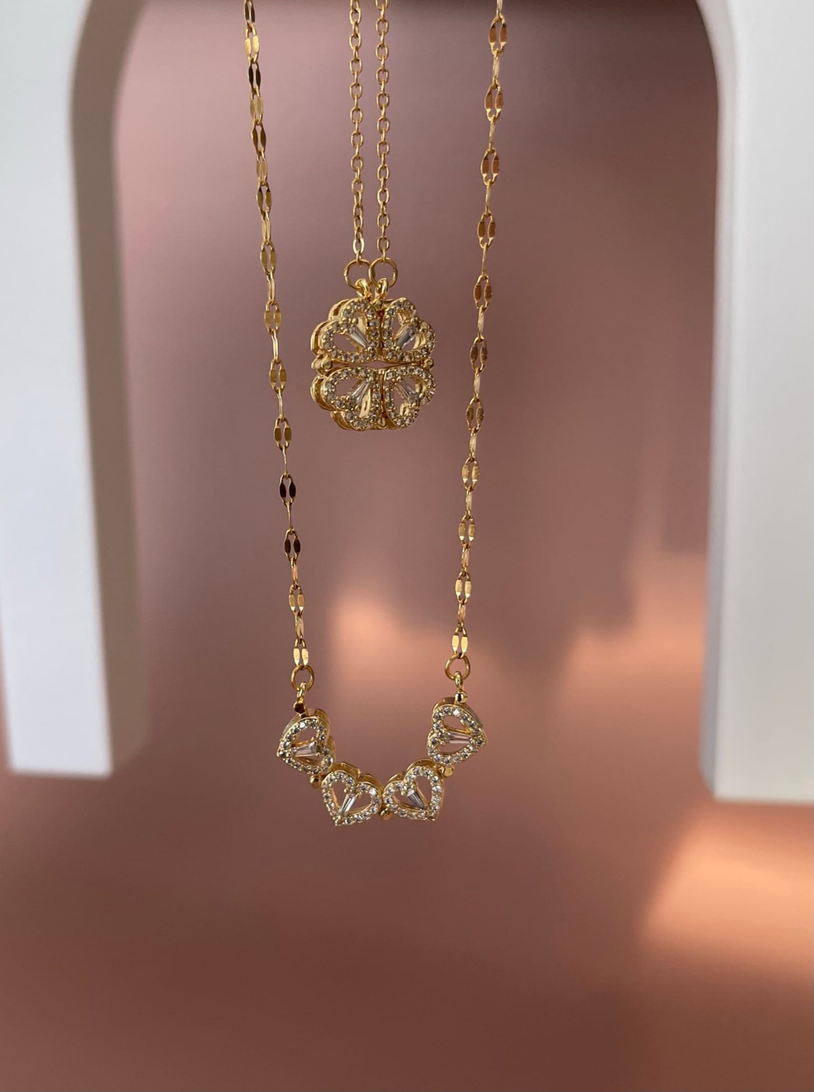 Sparkling Four-Leaf Clover Pendant