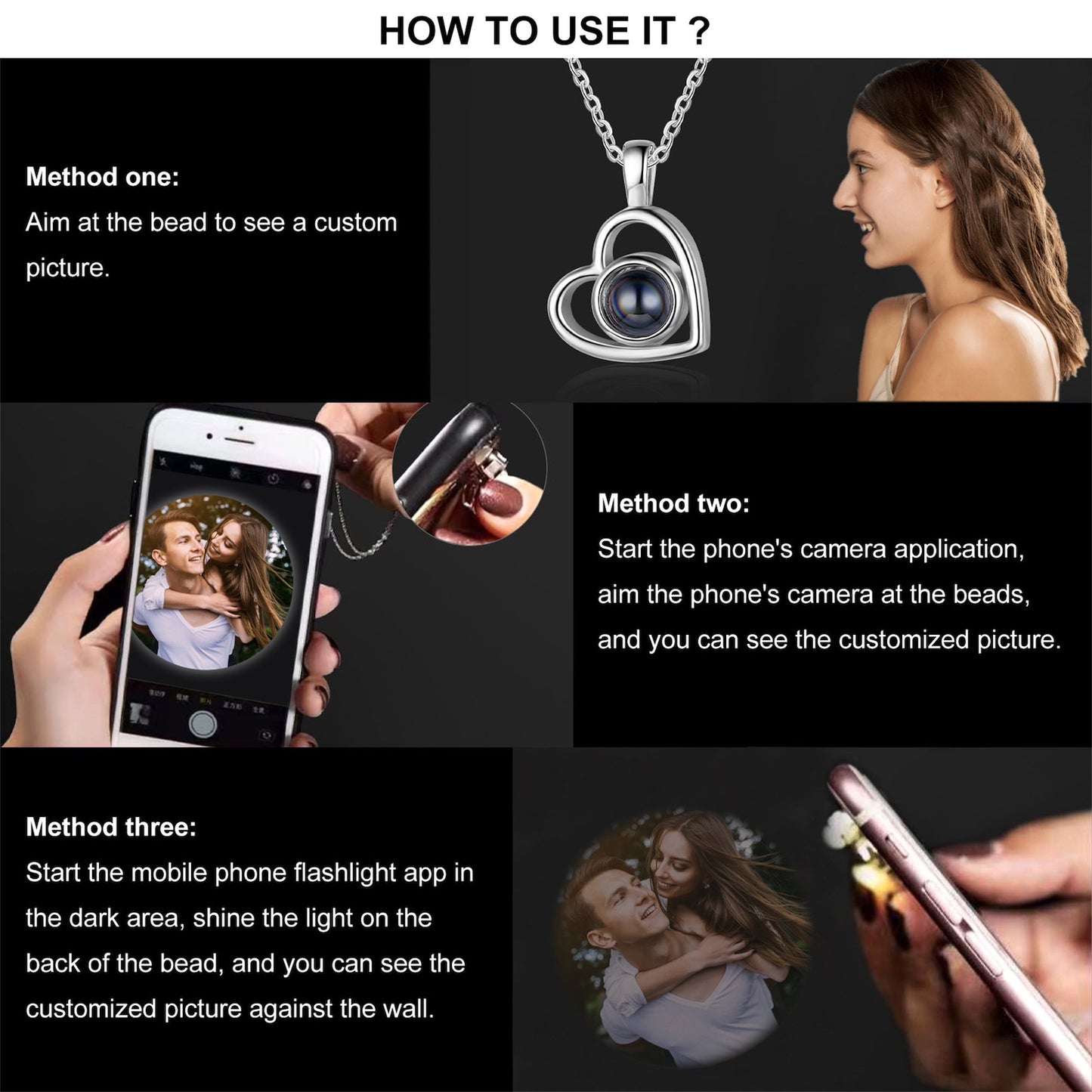 Personalized Heart Photo Necklace – Classic Lens Edition