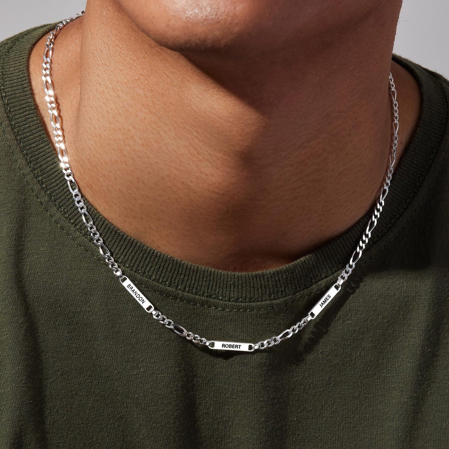 Men’s Personalized Name Necklace – Stainless Steel