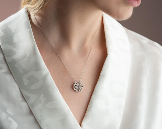 Sparkling Four-Leaf Clover Pendant