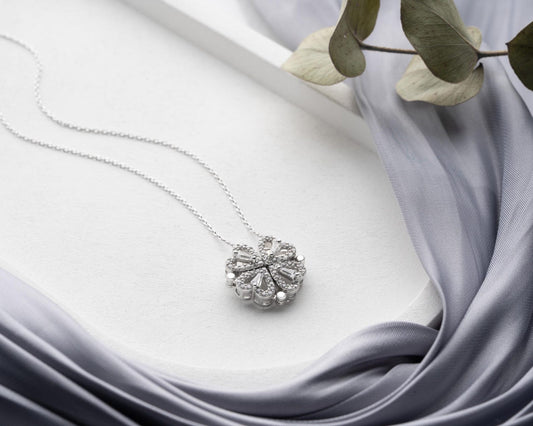 Sparkling Four-Leaf Clover Pendant