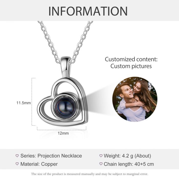 Personalized Heart Photo Necklace – Classic Lens Edition