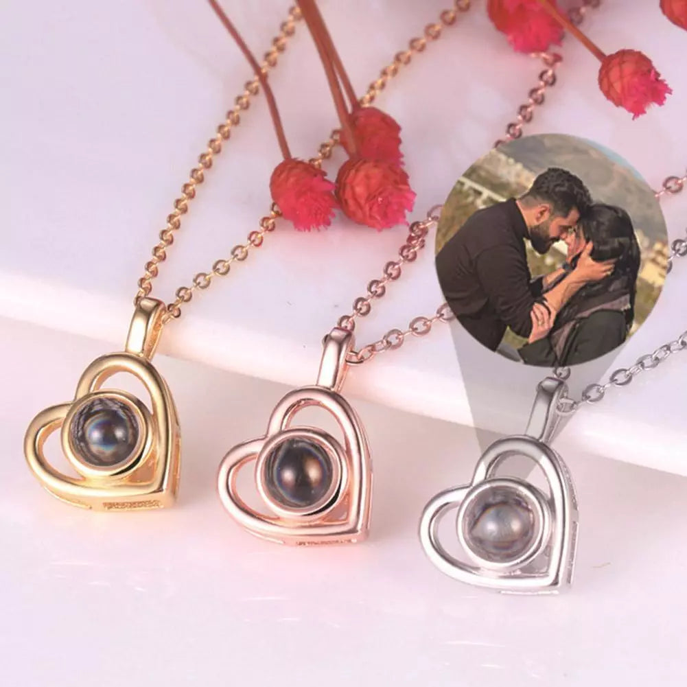 Personalized Heart Photo Necklace – Classic Lens Edition
