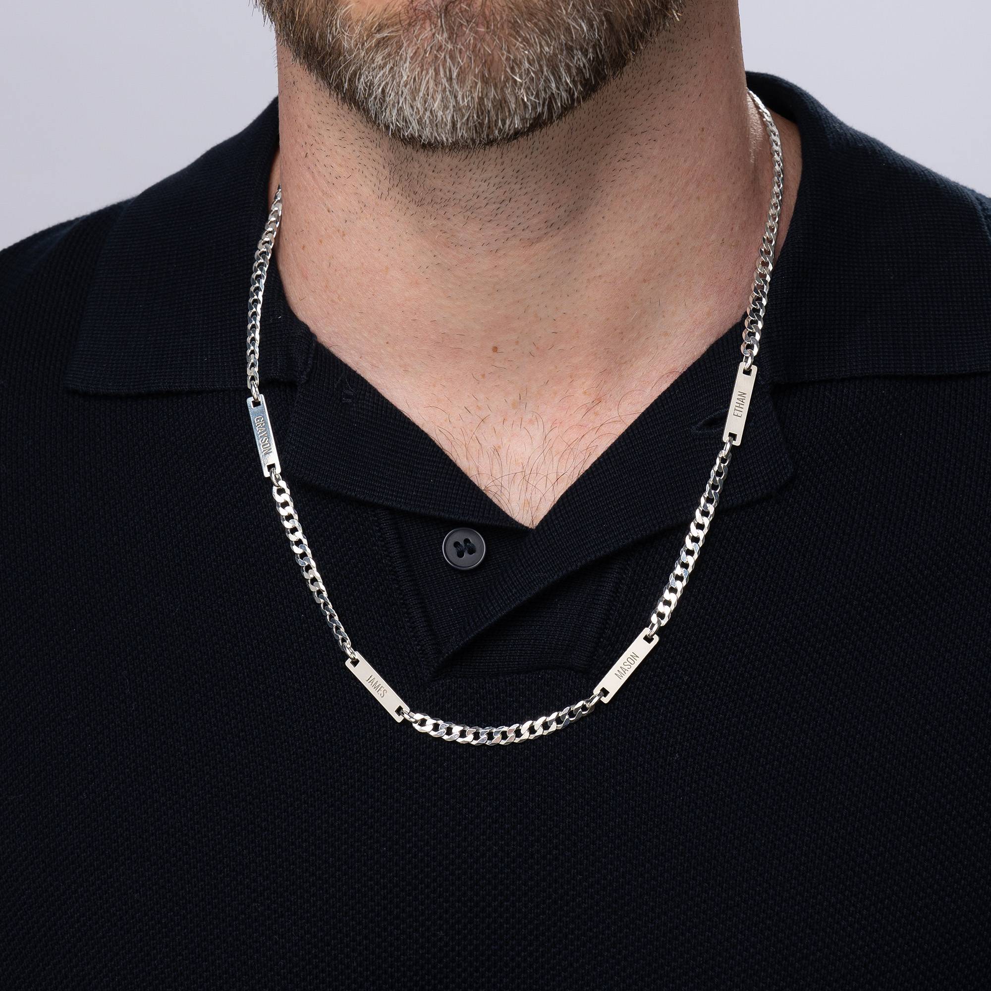Men’s Personalized Name Necklace – Stainless Steel